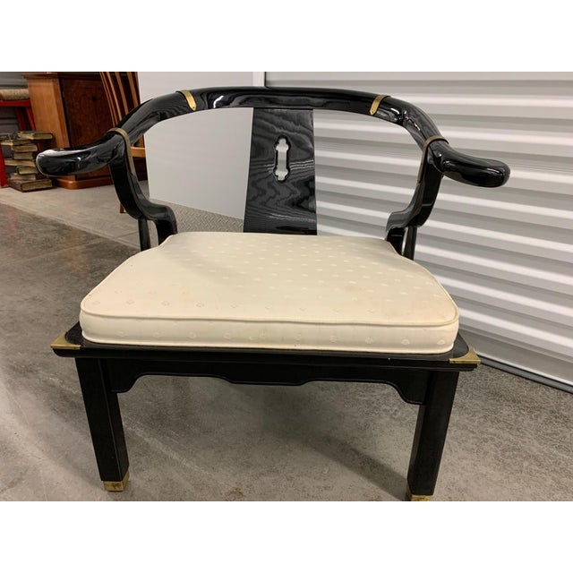 Ming Style Black Lacquer Lounge Chair Chairish