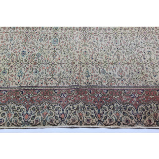 Vintage Kayseri Hand-Knotted Wool on Cotton Rug With Traditional Floral Motifs -4' 9'' X 6' 9'' For Sale - Image 13 of 13