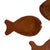 - Lovely set of three small coastal hand carved wood fish dishes/bowls - In excellent condition Measurements of each fish:...