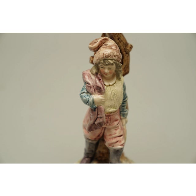 Ceramic Circa 1870 Continental Majolica Candlesticks - a Pair For Sale - Image 7 of 9