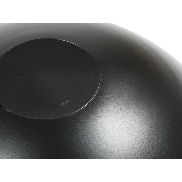 Large Black Centerpiece Glass Bowl from Riedel X Mesa, Italy, 1980s For Sale - Image 11 of 13