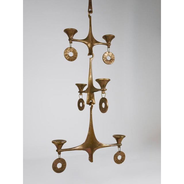 Large Brutalist Hanging Ceiling Candelabra by Michael Harjes, 1970s For Sale - Image 14 of 18