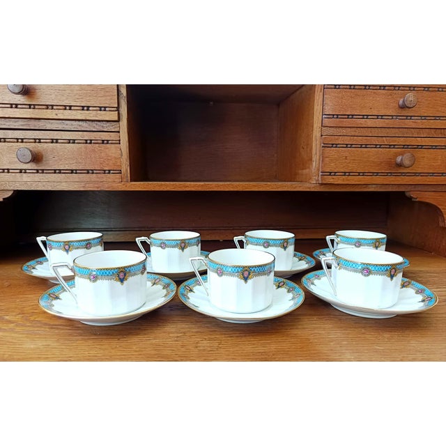 Limoges Coffee Service by Chabrol & Poirier, 1925, Set of 7 For Sale - Image 10 of 10
