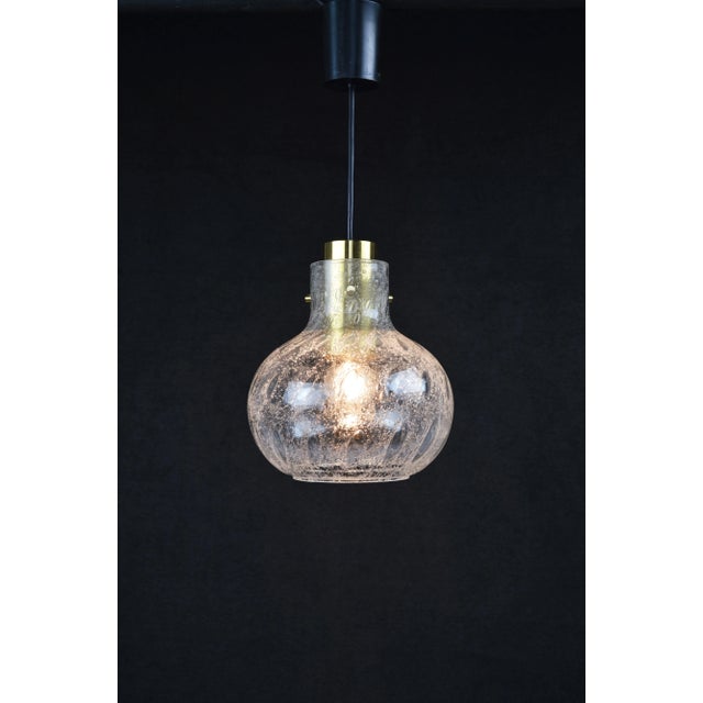 Gold Glass Pendant Lamp, 1970s For Sale - Image 8 of 9
