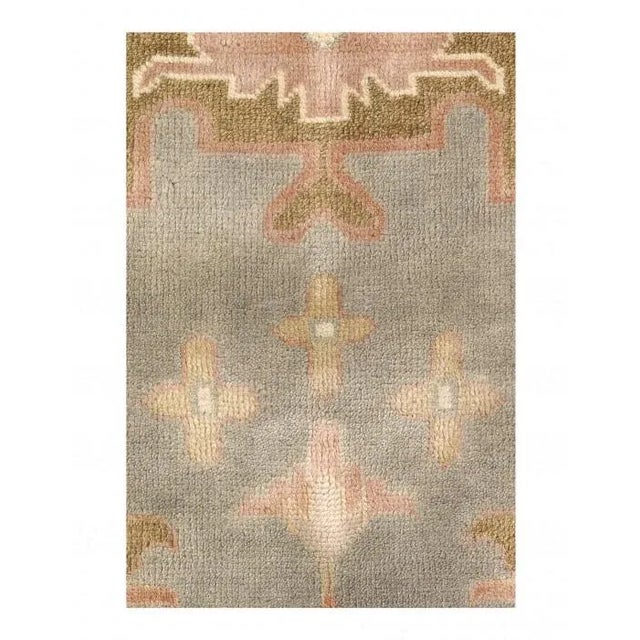 Textile Pasargad Gray Color Fine Hand Knotted Oushak Rug 12' X 18' For Sale - Image 7 of 10