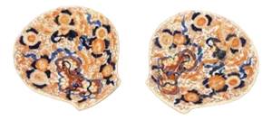 Japanese Imari Shell Shaped Plates, 1900s, Set of 2