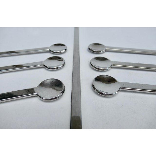 1990s Postmodern Waterford Polished Silver Cocktail Stirrer Spoons & Cocktail Stirrer Spoon - 7 Pieces For Sale - Image 9 of 11