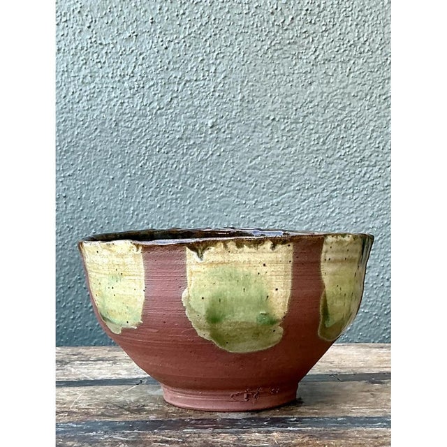 Vintage Handcrafted Studio Pottery Bowl For Sale In West Palm - Image 6 of 12