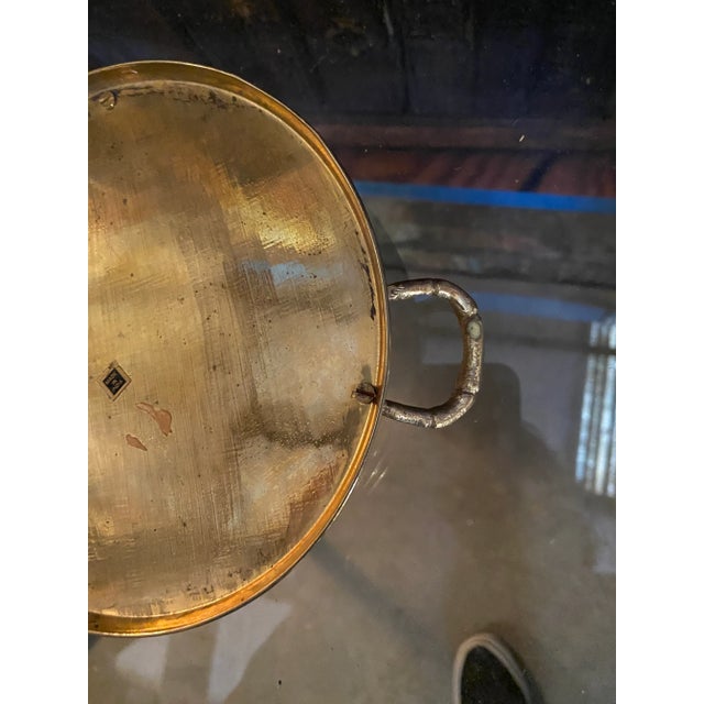 Metal 1970s Brass Decorative Tray For Sale - Image 7 of 8