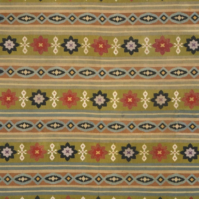 English Antique Needlepoint Rug For Sale - Image 3 of 6