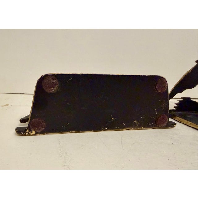 Pair of Virginia Metalcrafters Brass Eagle Bookends For Sale - Image 9 of 11