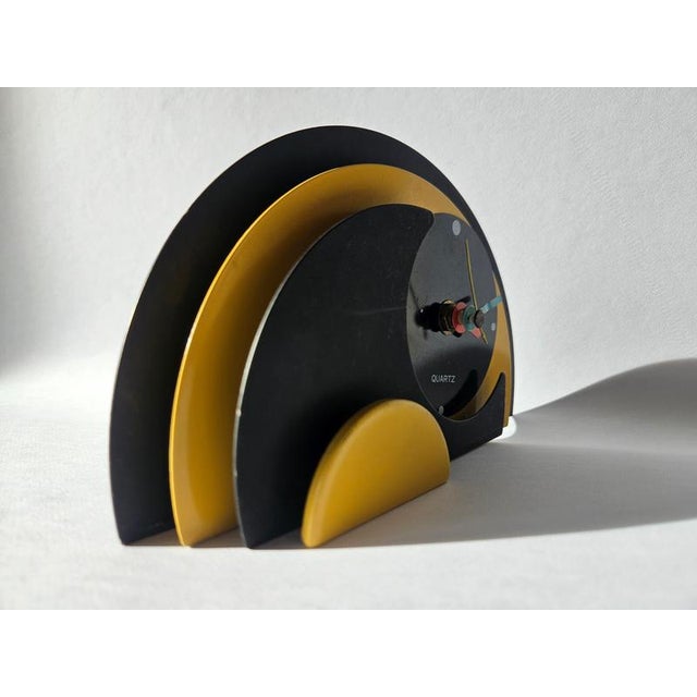 Metal Mid-Century Table or Desk Clock, 1970s For Sale - Image 7 of 14