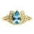 Lotus Gold Ring With Topaz Silver, Gold, Size 6 For Sale