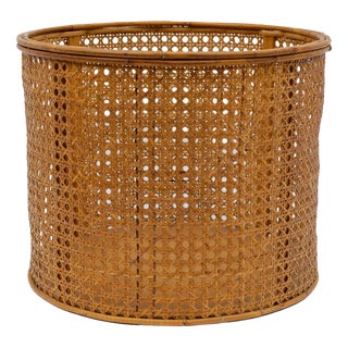 Mid-Century Modern Viennese Wicker Basket, Austria, 1950s For Sale