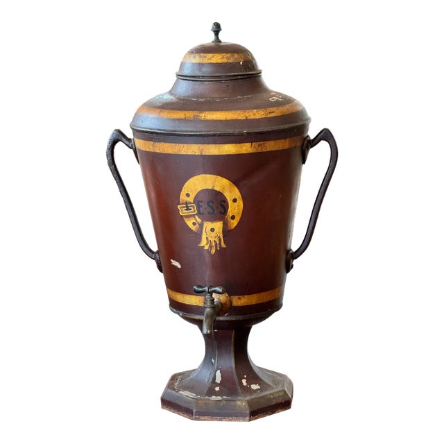 19th Century Tole Water Urn For Sale