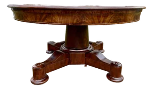 19th Century American Classical / Empire Extension Dining Table With Thomas Clark Patent Hardware