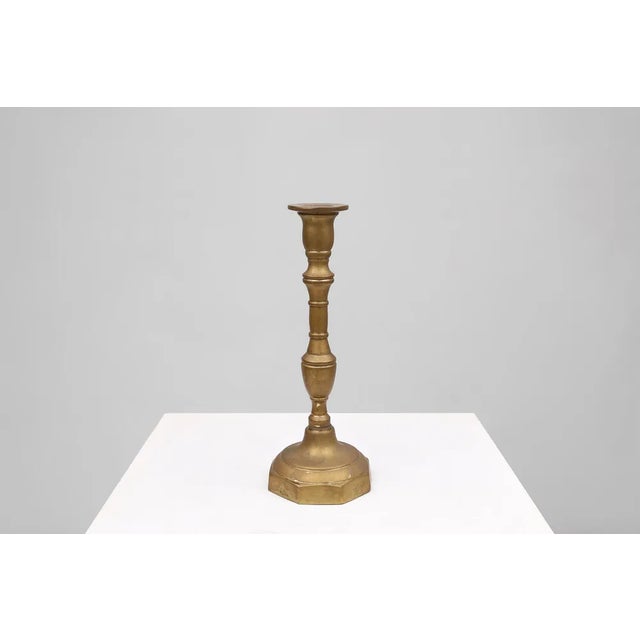 Antique French Candlestick in Bronze, 1890s For Sale - Image 9 of 11