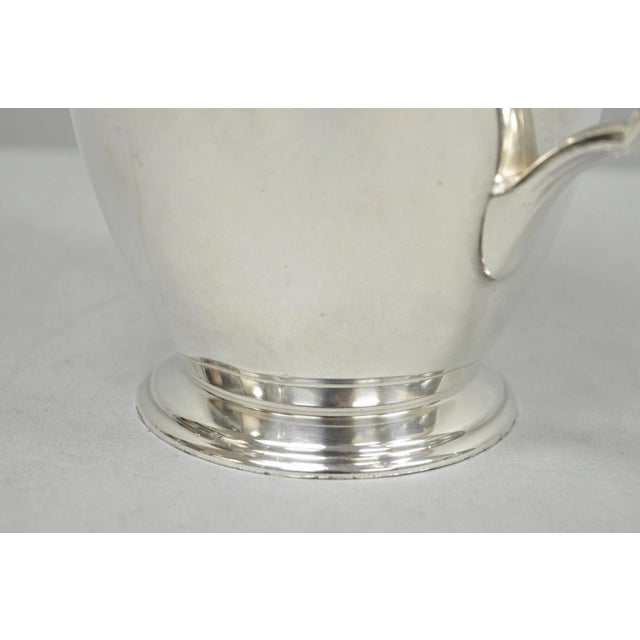 Vintage Wma Rogers Victorian Silver Plated Bulbous Footed Water Pitcher For Sale In Philadelphia - Image 6 of 13