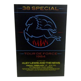 Vintage 1984 "38 Special" Concert Poster For Sale