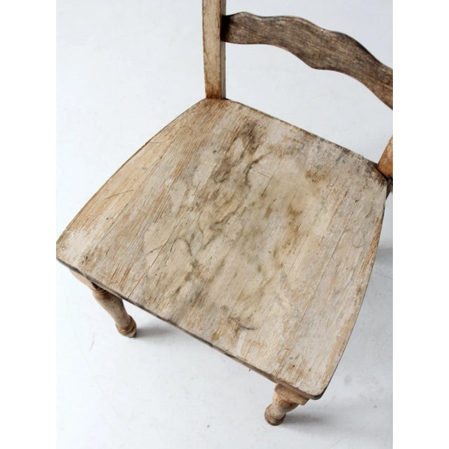 Vintage Ladder Back Chair For Sale - Image 4 of 10