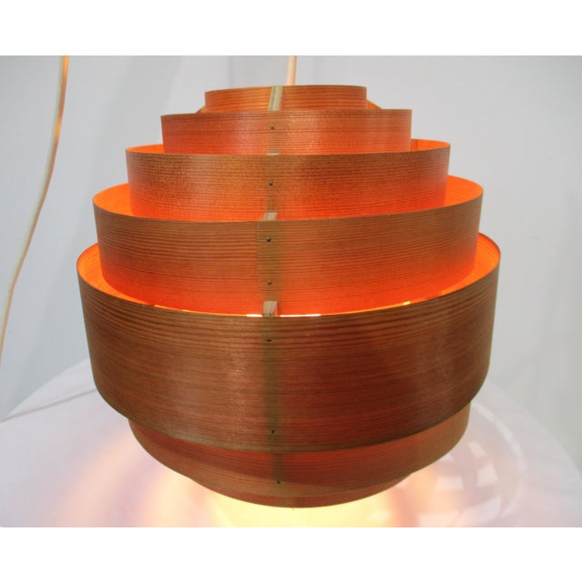 Hans -Agne Jakobsson Ellysett Teak Pendent Lamp Denmark For Sale - Image 11 of 12