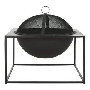 Leros Square Fire Pit - Black