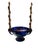 Gorgeous large iridescent cobalt blue Summit Art glass elephant candleholder bowl. Glass Art was a small glass studio in...