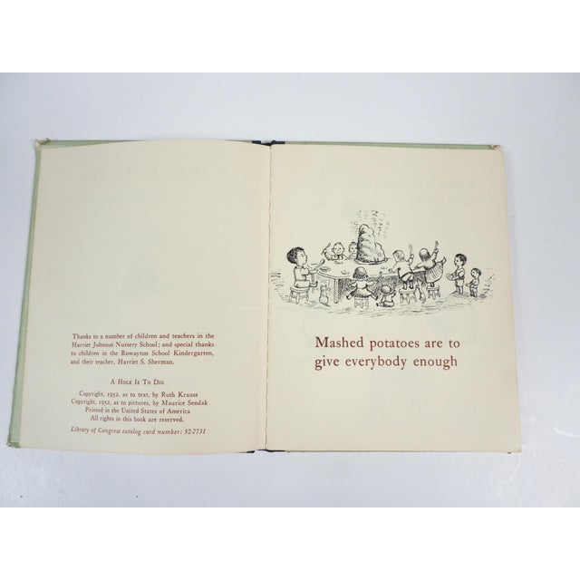 1952 a Hole Is to Dig a First Book of Definitions Illustrated by Maurice Sendak For Sale - Image 4 of 6