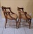 Late 19th Century Antique 1800s Wood Chairs Pair Carved Back Recaned Seats Refinished For Sale - Image 5 of 13
