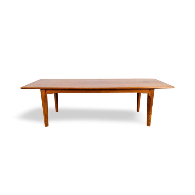 Mid-Century Modern Danish Oak Coffee Table For Sale - Image 5 of 9