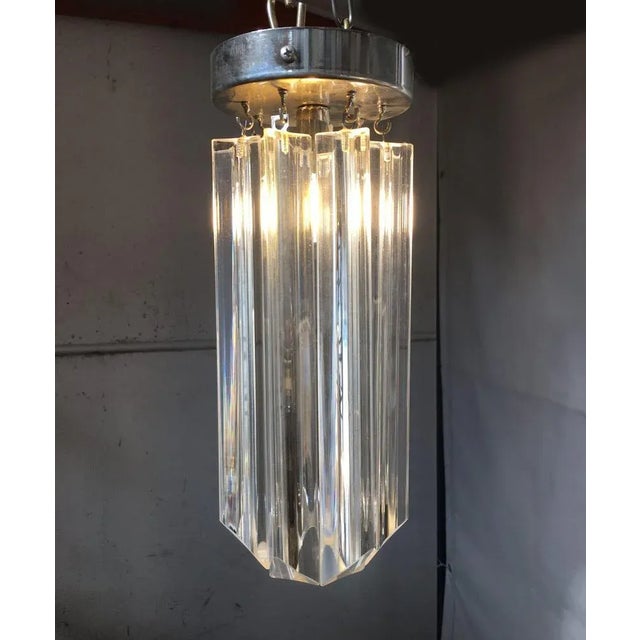 Early 21st Century Clear Triedro Flush Mount in Murano Glass For Sale - Image 5 of 5