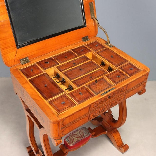 Charles X Worktable in Cherry For Sale - Image 3 of 13
