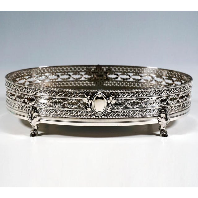 Art Nouveau Silver Jardiniere with Glass Insert by J. C. Klinkosch, 1900 For Sale - Image 4 of 7