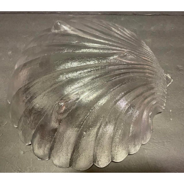 Late 20th Century 1970s Claus Josef Riedel Austrian Crystal Large Scallop Shell Centerpiece Bowl For Sale - Image 5 of 5