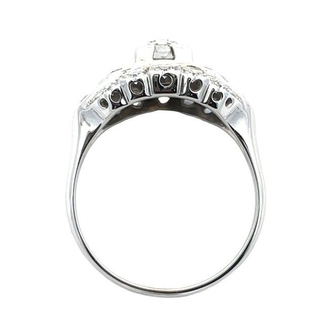 Modern 14k Gold 0.61 Carat Total Weight Diamond Ring, Size 8 For Sale - Image 3 of 12