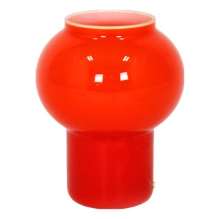 Vintage Red Glass Table Lamp attributed to Štěpán Tabery, Former Czechoslovakia, 1970s For Sale