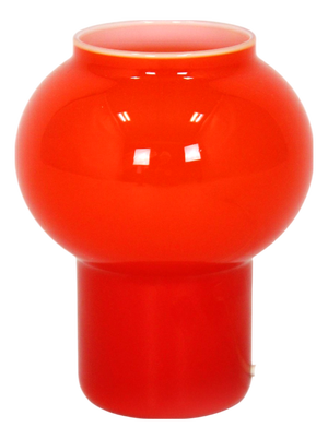 Vintage Red Glass Table Lamp attributed to Štěpán Tabery, Former Czechoslovakia, 1970s