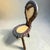 Wood Set of Spanish Tripod Birthing Chair and Ottoman with Goatskin, 1960s For Sale - Image 7 of 12