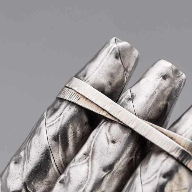 Antique American Silver Cigar Case, 1880 For Sale - Image 9 of 18