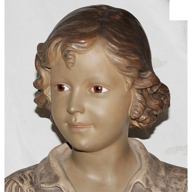 Antique French Terracotta Bust For Sale - Image 4 of 10