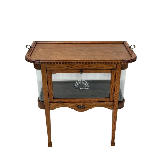 Art Nouveau Tea Cabinet with Serving Tray, 1900s For Sale - Image 4 of 13