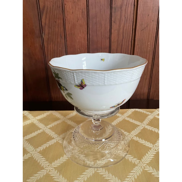Herend Herend Rothschild Bird Motif Porcelain Bowl For Sale - Image 4 of 10
