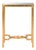 Hunt Mirror Top End Table in Antique Gold For Sale