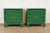 Baker Furniture French Empire Green Lacquered Nightstands, Newly Refinished For Sale - Image 12 of 12