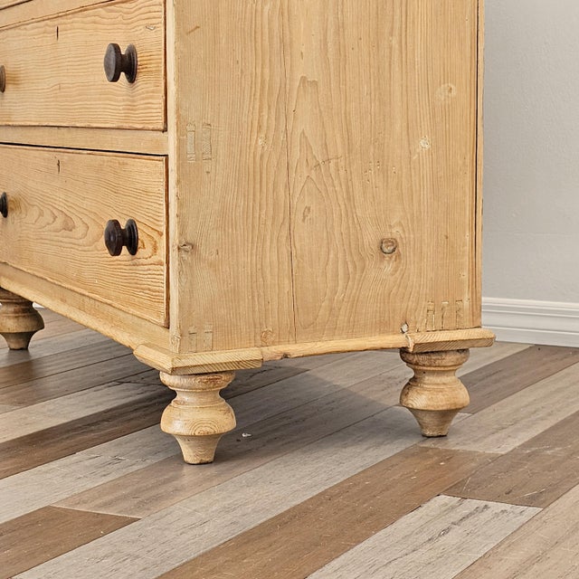 Wood Antique English Pine Chest of Drawers / Dresser - Circa 1870 For Sale - Image 7 of 17