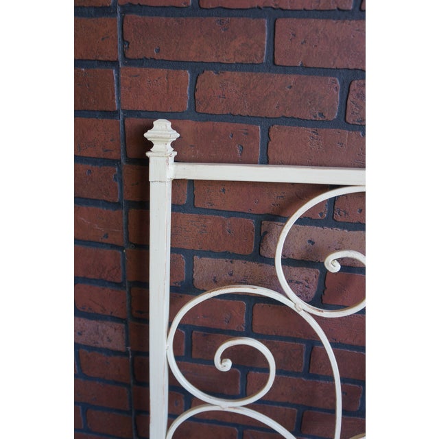 Sweet Shabby Chic style queen iron headboard. Add a touch of Parisian elegance to any bedroom with this French inspired...