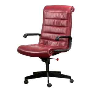 Red Leather Desk Chair by Richard Sapper for Knoll Inc/Knoll Intl, France 1992