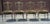 Neoclassical Set Four Italian Neoclassical Engraved Brass and Upholstered Side Chairs C.1950s For Sale - Image 3 of 12