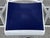 Navy Blue Triconfort Patio Dining Set Coastal Folding Arm Chairs For Sale - Image 8 of 12