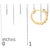 Early 21st Century 10K Yellow Gold Alternating Diamond and Red Ruby Huggy Hoop Earrings (I-J Color, I1-I2 Clarity) For Sale - Image 5 of 5